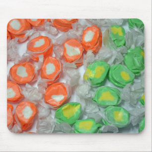 Green and orange taffy candy mousepad
