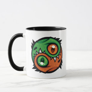 Green and Orange Yin Yang Dragons Mug