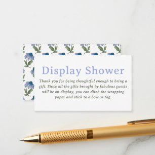 Green and Periwinkle Blue Display Shower Enclosure Card