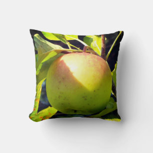 Green and pink apple cushion