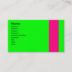 Green and Pink Business Cards - Customised