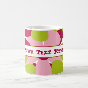 Green and Pink Flowers Mug