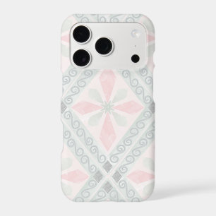 Green and pink pastel diamond pattern