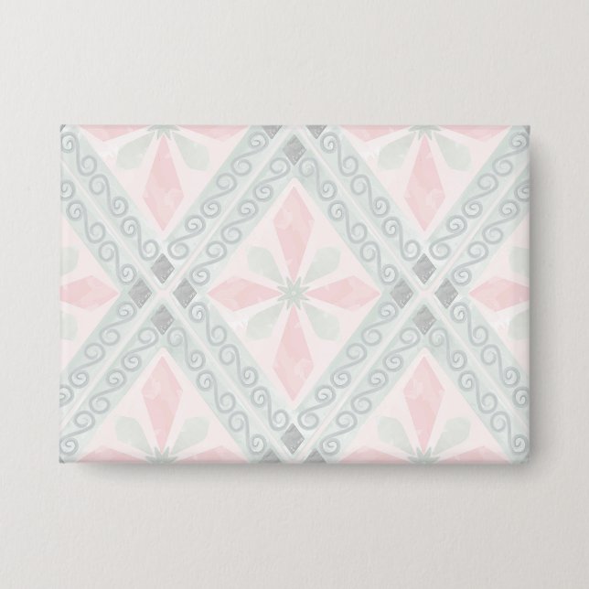 Green and pink pastel diamond pattern (Front)