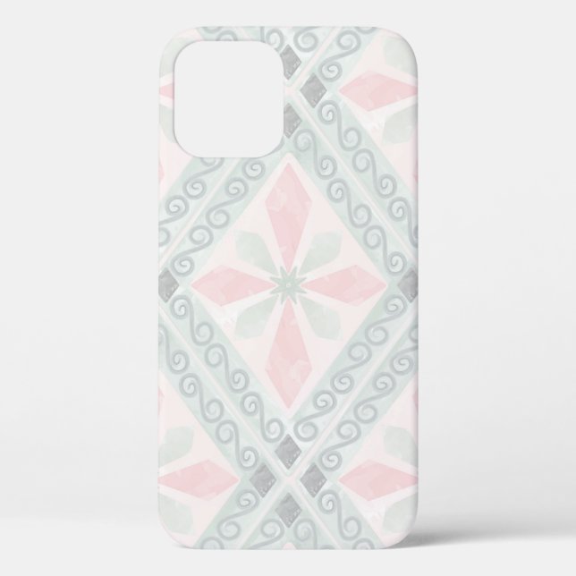 Green and pink pastel diamond pattern Case-Mate iPhone case (Back)