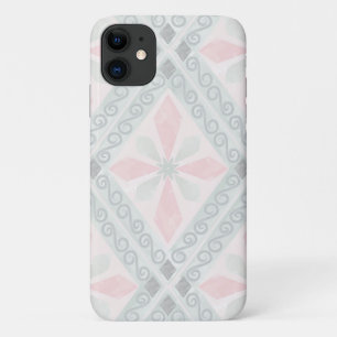 Green and pink pastel diamond pattern iPhone 11 case