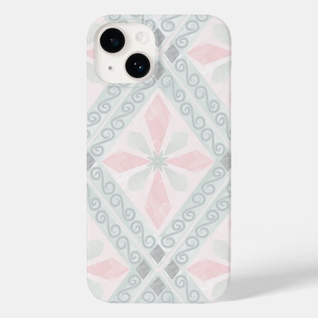 Green and pink pastel diamond pattern Case-Mate iPhone case (Back)