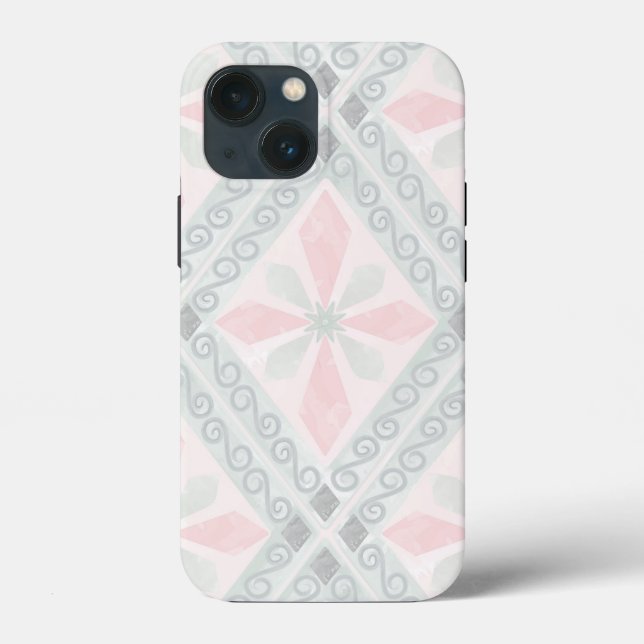 Green and pink pastel diamond pattern Case-Mate iPhone case (Back)