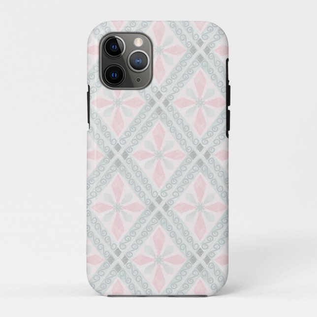 Green and pink pastel diamond pattern Case-Mate iPhone case (Back)