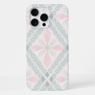 Green and pink pastel diamond pattern iPhone 16 pro max case
