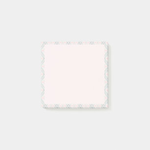 Green and pink pastel diamond pattern post-it notes