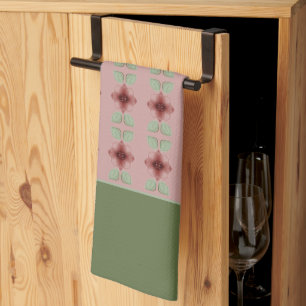 Green and Pink Tea Towel