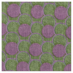 Green and Pink Textured Flowers Fabric