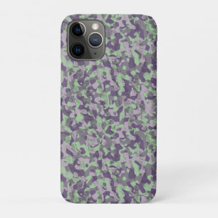 green and purple camo abstract iPhone 11 pro case