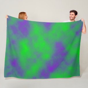 Green and Purple Mists Fleece Blanket
