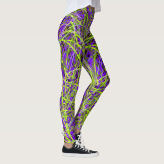 Green and Purple Party Leggings