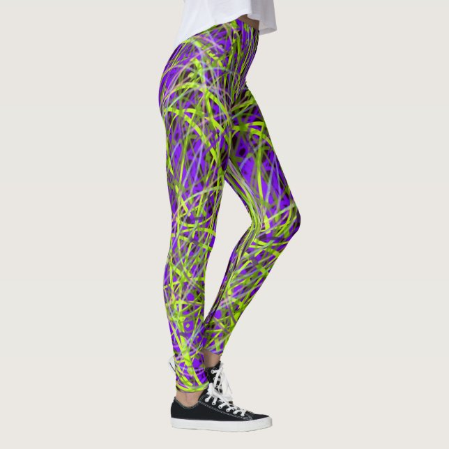 Green and Purple Party Leggings (Right)