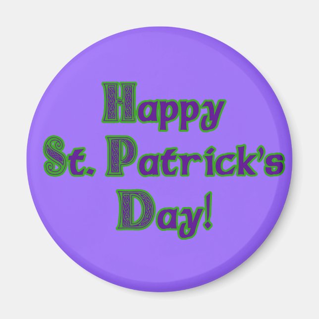 Green and Purple St. Patrick's Day shirts Magnet (Front)