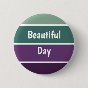 Green And Purple Stripes 6 Cm Round Badge