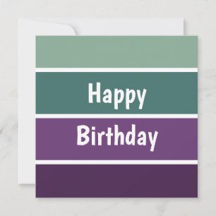 Green And Purple Stripes Card