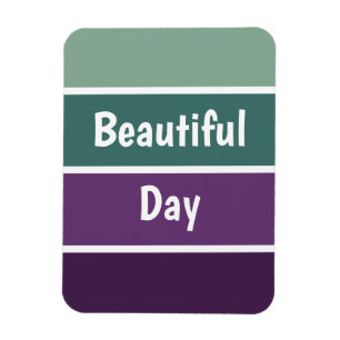 Green And Purple Stripes Magnet