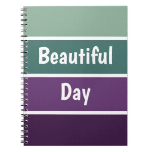 Green And Purple Stripes Notebook