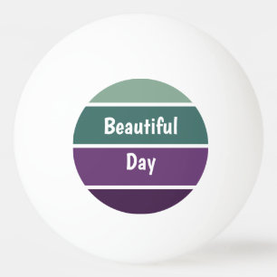 Green And Purple Stripes Ping Pong Ball