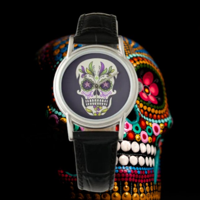 Green and Purple Sugar Skull Watch (Creator Uploaded)