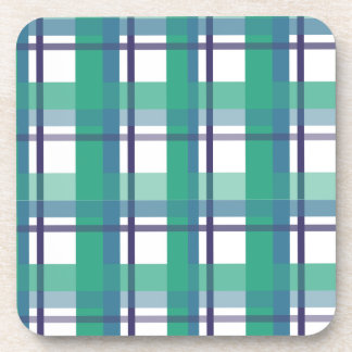 Green And Purple Tartan Pattern Coaster