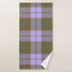 Green and Purple Tartan Plaid Scottish Seamless Pa Bath Towel