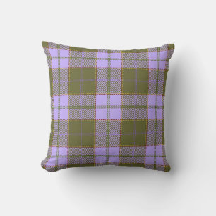 Green and Purple Tartan Plaid Scottish Seamless Pa Cushion