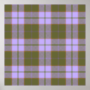 Green and Purple Tartan Plaid Scottish Seamless Pa Poster