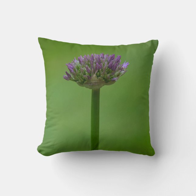 Green and Purpler Wildflower Cushion (Front)