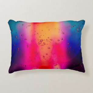 Green and red abstract painting decorative cushion