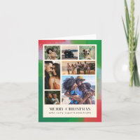 Green and Red Artful Painted Frame and Seven Photo