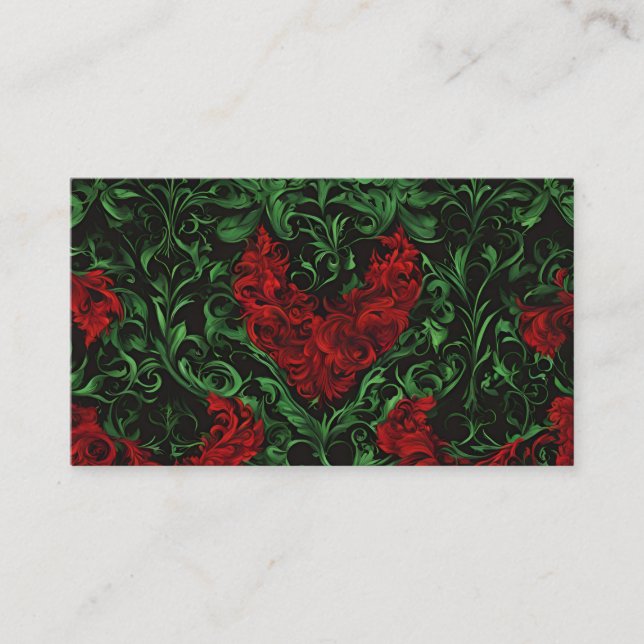 Green and Red Business Card (Front)