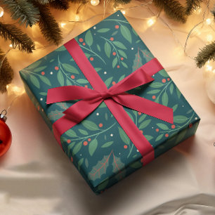 Green and Red Christmas Wrapping Paper