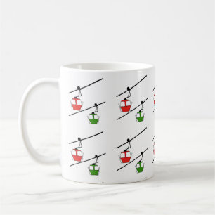 Green and red gondolas coffee mug