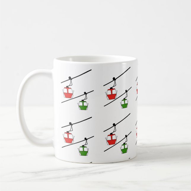 Green and red gondolas coffee mug (Left)