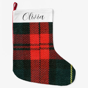 Green and Red  Large Christmas Stocking