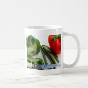 Green and Red Peppers with Beans Coffee Mug