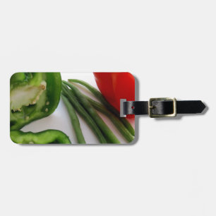 Green and Red Peppers with Beans Luggage Tag