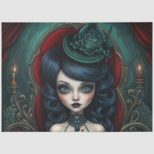 Green and Red Stoic Fortune Teller  Tissue Paper