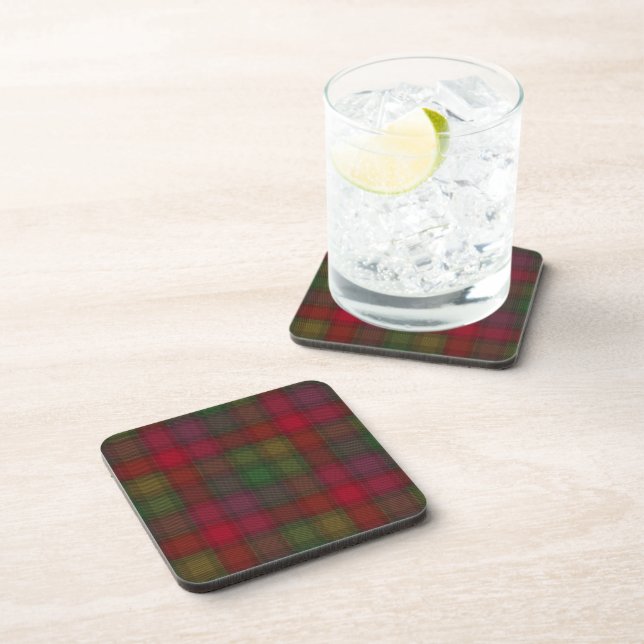 Green and red, tartan coaster (Right Side)