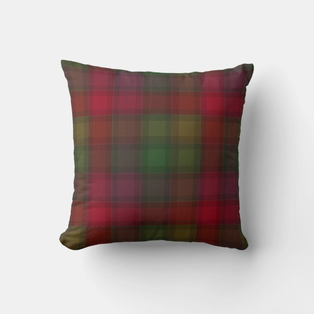 Green and red tartan. cushion (Front)