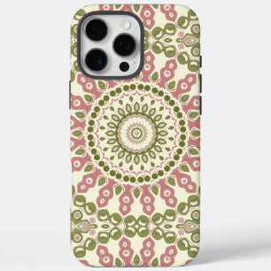 Green and Rose Mandala Vintage Bohemian Pattern iPhone 16 Pro Max Case