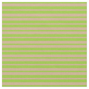 Green and Tan Striped Pattern Fabric