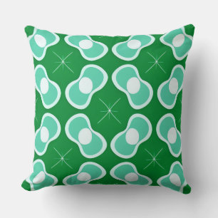 Green and Teal Abstract Pattern Cushion