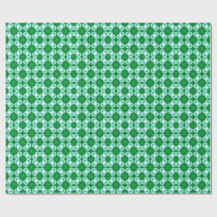 Green and Teal Abstract Pattern Wrapping Paper