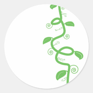 Green and the Beanstalk Classic Round Sticker